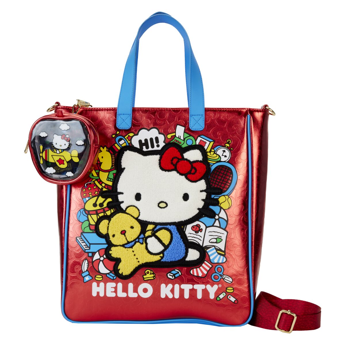 Levně Hello Kitty Loungefly - Tote Bag with Coin Bag (50th Anniversary) Kabelka vícebarevný