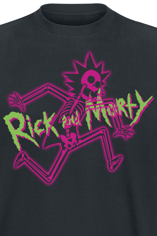 Rick And Morty T-Shirt - Rick - Skeleton - S bis XL - für Männer - Größe M - schwarz  - EMP exklusives Merchandise!