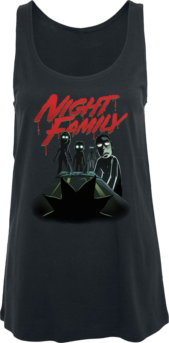 Rick And Morty Top - Night Family - S bis XL - für Damen - Größe L - schwarz  - EMP exklusives Merchandise!