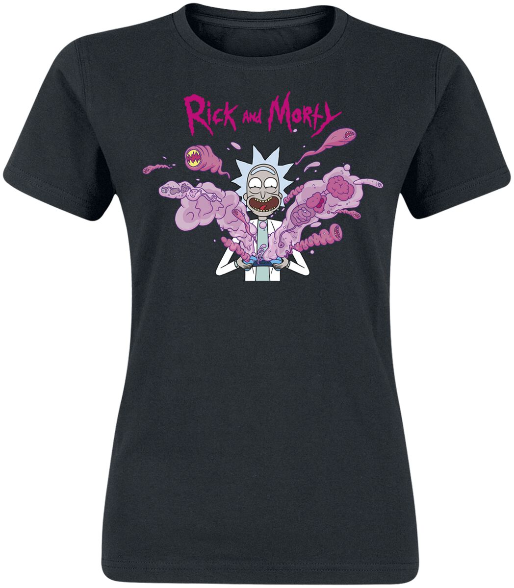 Rick And Morty Rick - Explosion T-Shirt schwarz in S