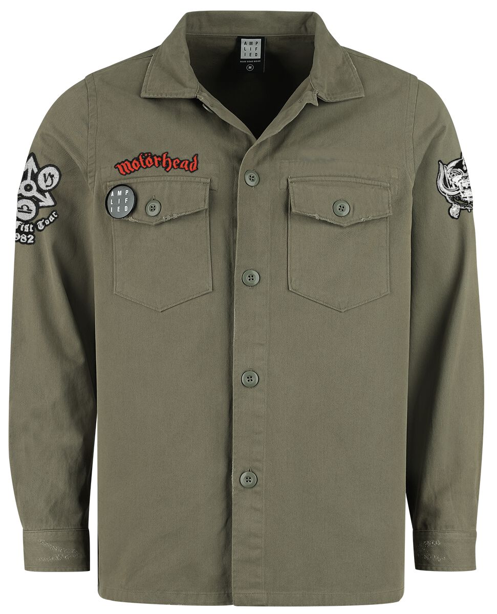 Image of Camicia Maniche Lunghe di Motörhead - Motörhead Military Shirt - Shacket - S a 3XL - Uomo - cachi