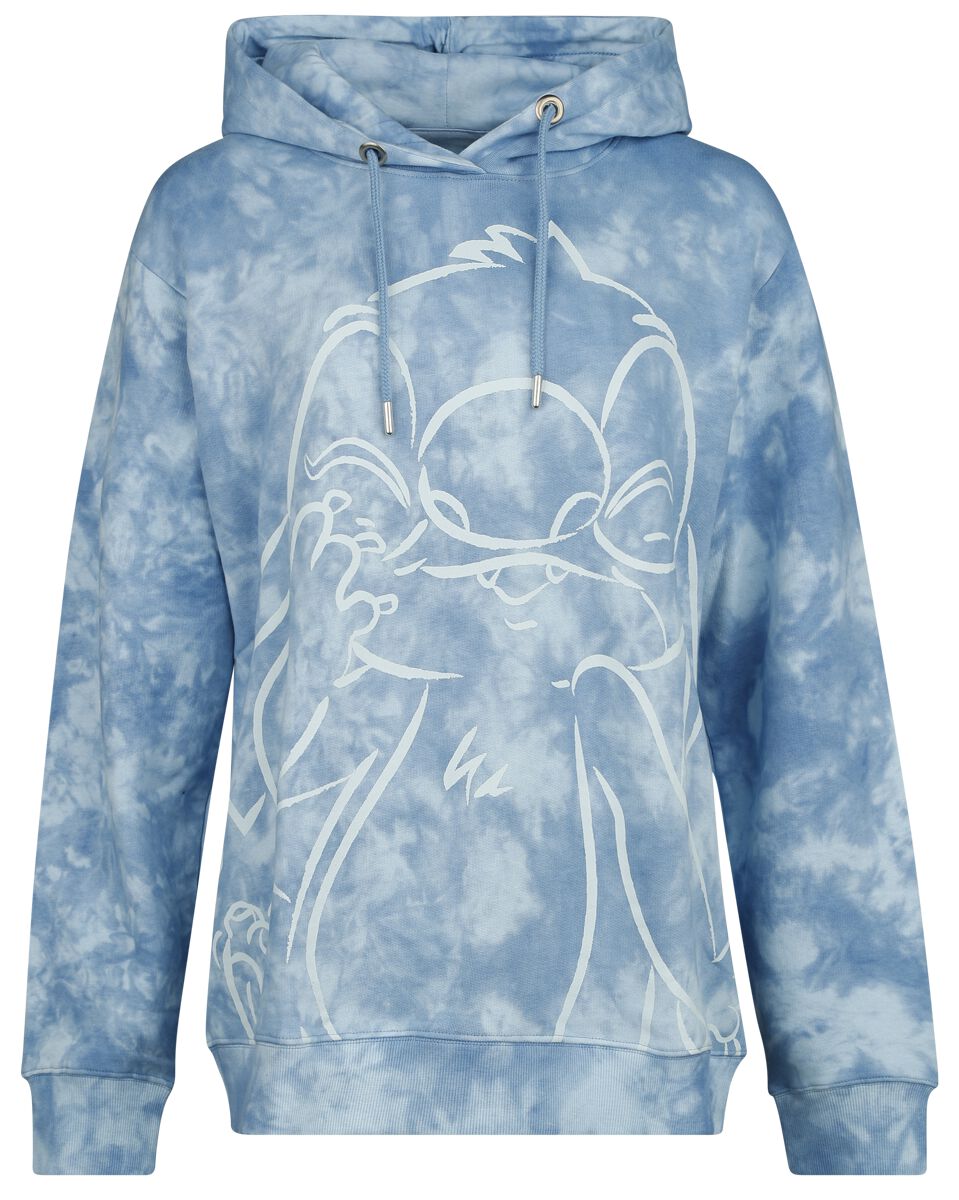 Levně Lilo & Stitch Stitch Sketch Dámská mikina s kapucí modrá