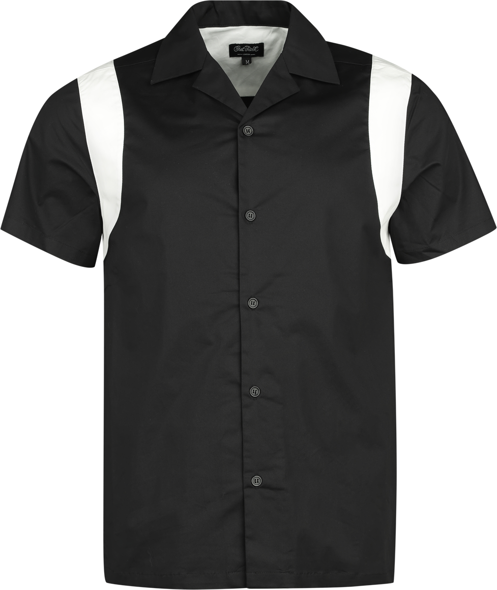 Chet Rock - Marty Bowling Shirt - Kurzarmhemd - schwarz| weiß