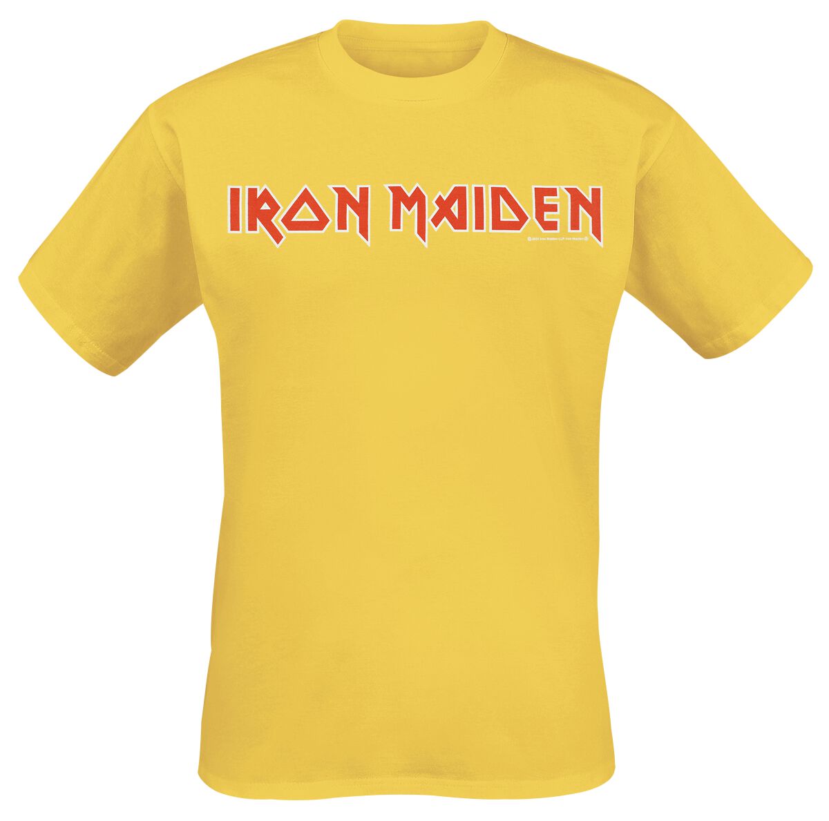 Levně Iron Maiden Logo Tričko žlutá