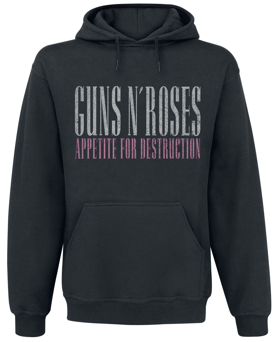 Guns N` Roses Kapuzenpullover - Appetite Skull - L - für Männer - Größe L - schwarz  - Lizenziertes Merchandise!