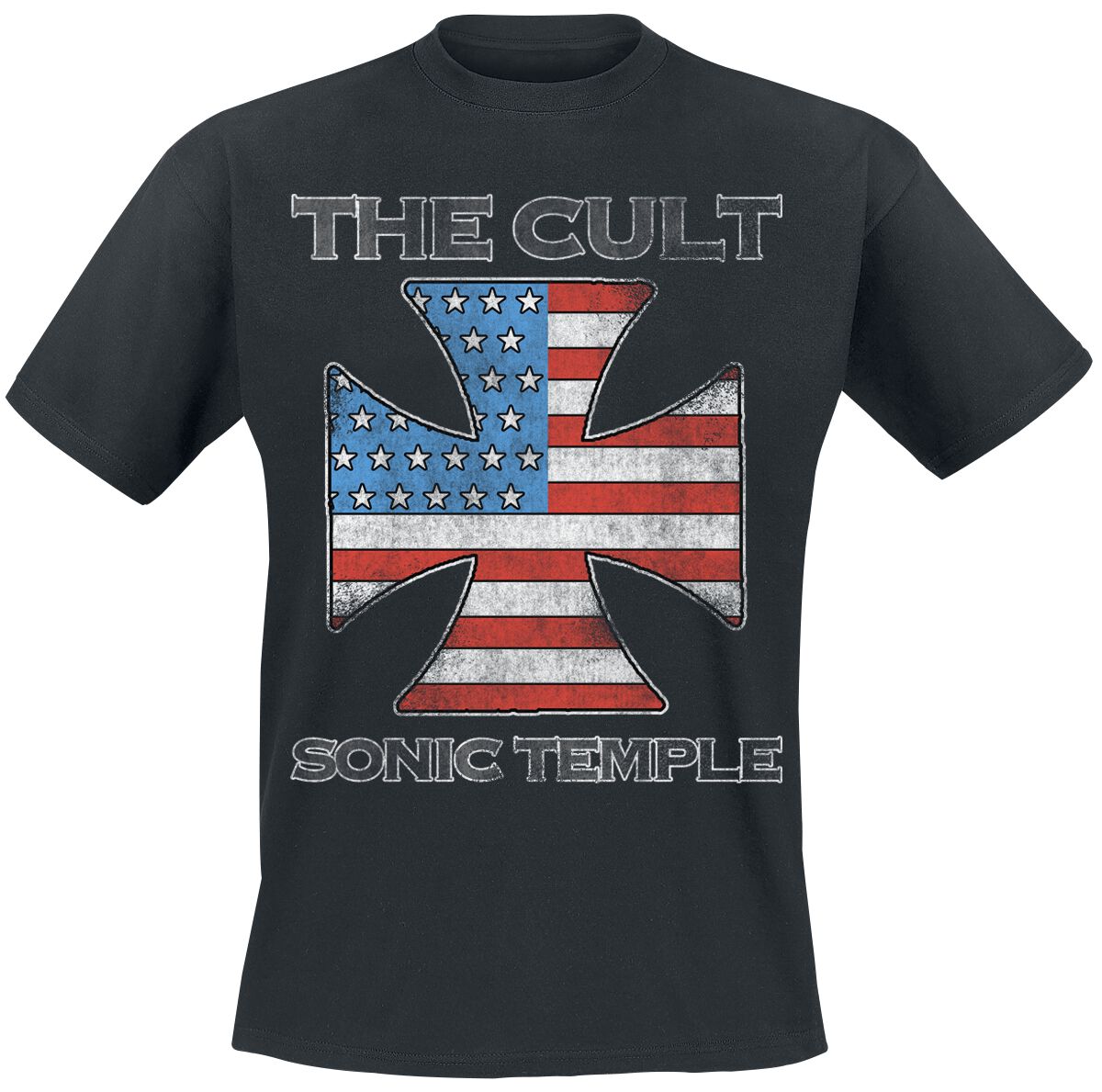 The Cult US IRON CROSS T-Shirt schwarz in XL