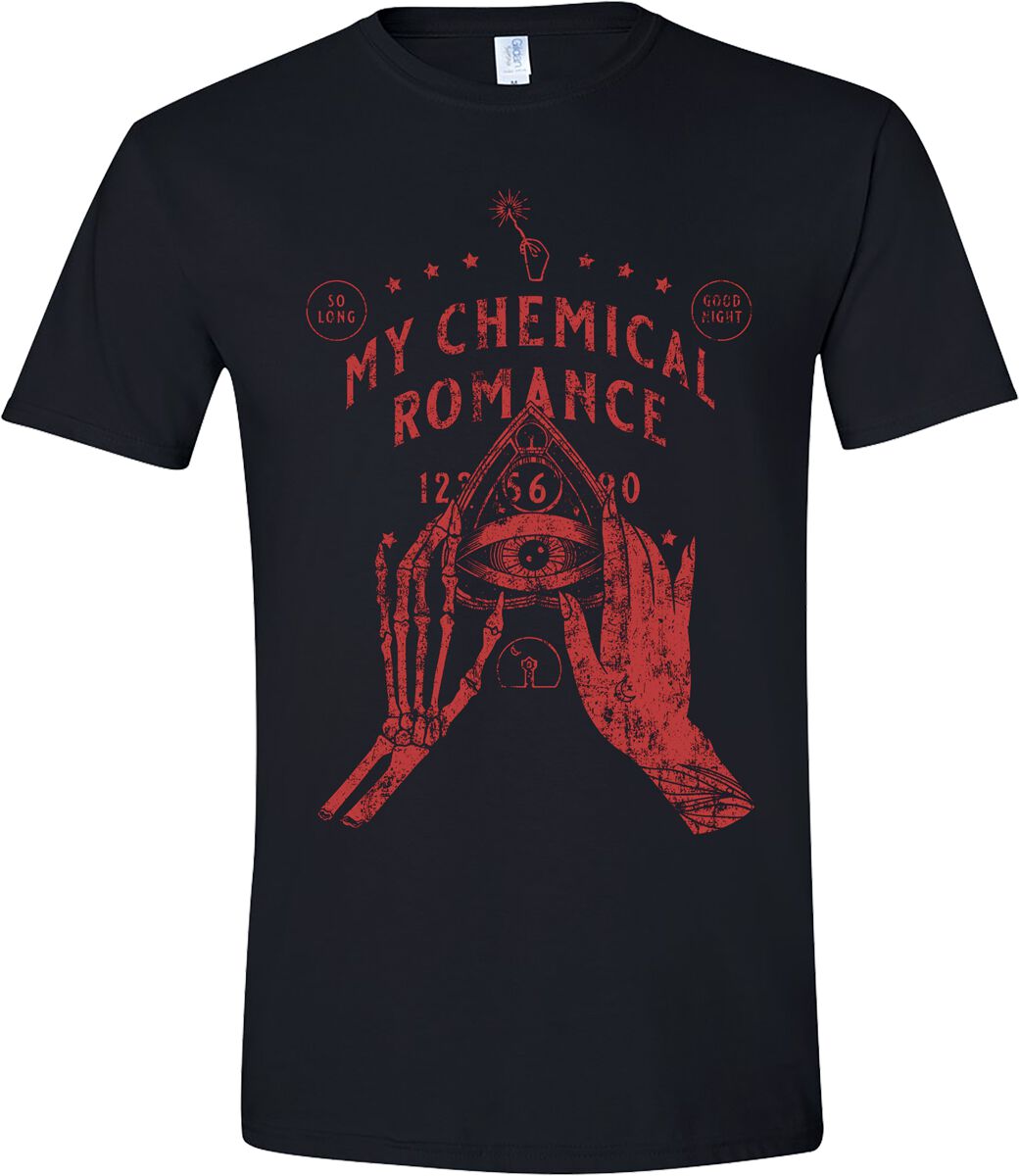 Levně My Chemical Romance Skeleton Planchette (Red Print) Tričko černá