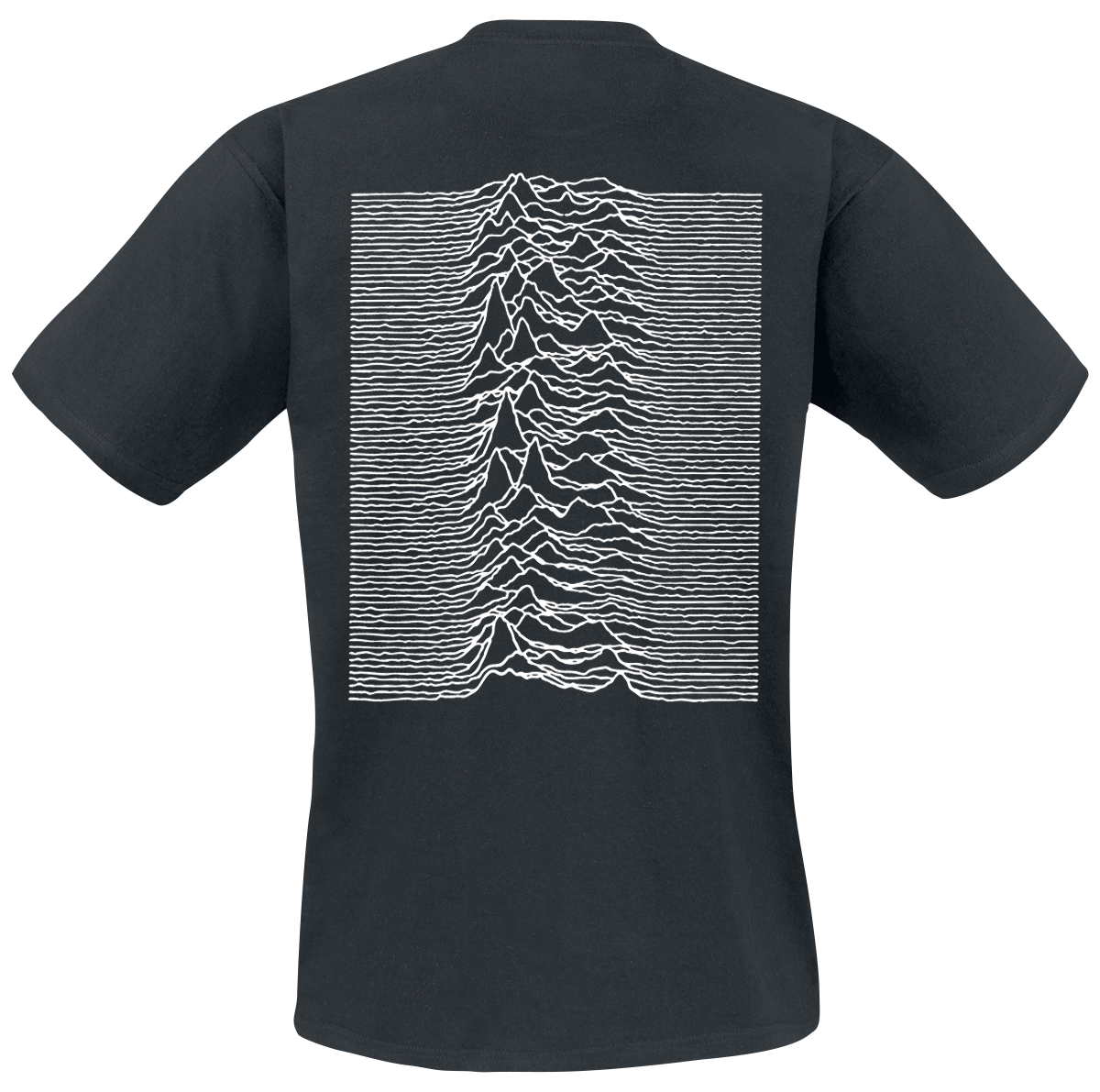 Joy Division T-Shirt - Unknown Pleasures Text Pulsar Back (A) - S bis XXL - für Männer - Größe S - schwarz  - Lizenziertes Merchandise!