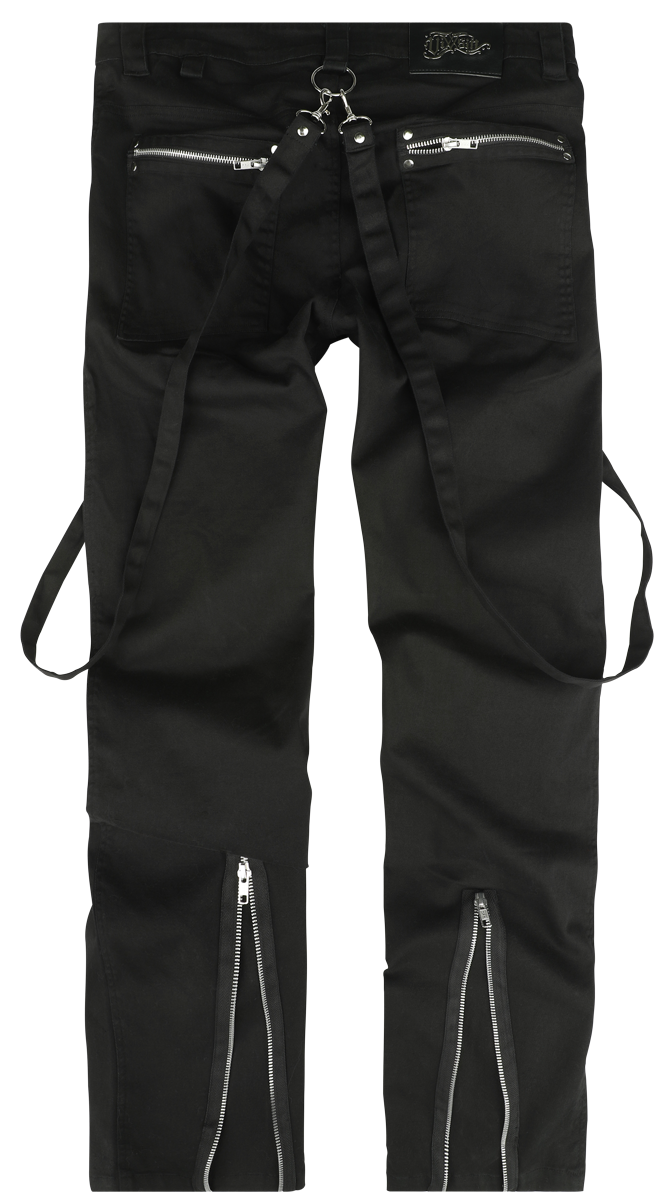 Vixxsin - Gothic Stoffhose - Dalton Pant - W32L34 bis W38L34 - für Männer - Größe W36L34 - schwarz