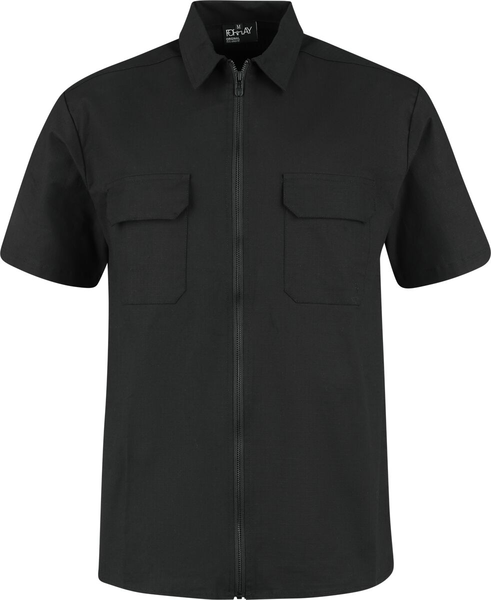 Forplay Kurzarmhemd - BLAKE - M bis 3XL - für Männer - Größe XL - schwarz