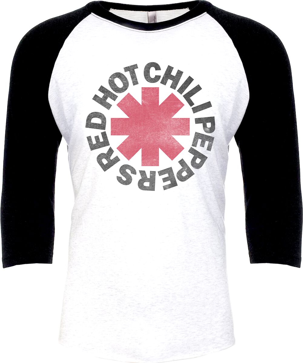Red Hot Chili Peppers Asterisk Langarmshirt weiß schwarz in XL
