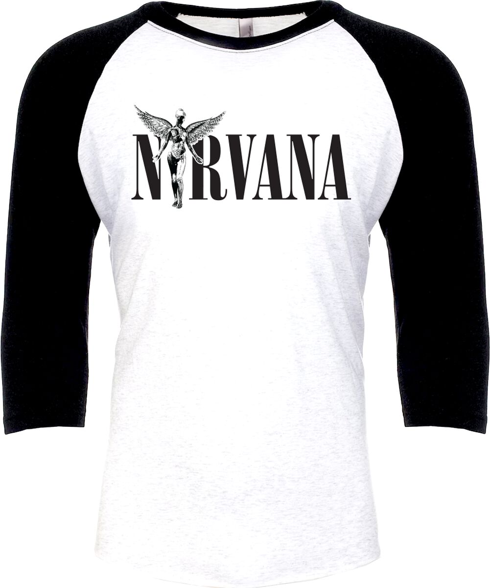 Nirvana Langarmshirt – In Utero – S bis XL – für Männer – Größe XL – weiß/schwarz – Lizenziertes Merchandise! Nirvana Langarmshirt – In Utero – S bis XL – für Männer – Größe XL – weiß/schwarz – Lizenziertes Merchandise!