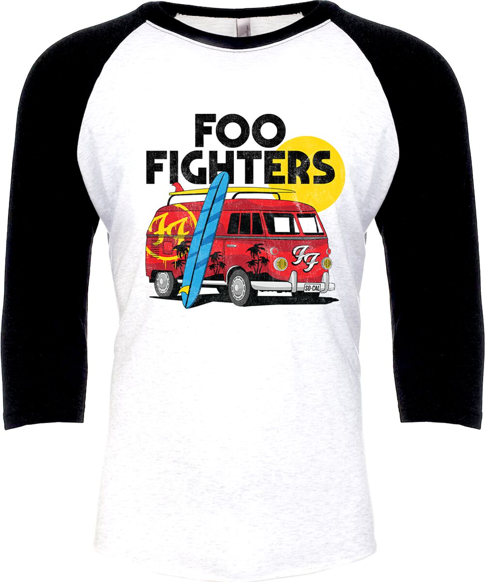 Foo Fighters Langarmshirt - Van - XS bis XL - für Männer - Größe L - weiß/schwarz  - Lizenziertes Merchandise!
