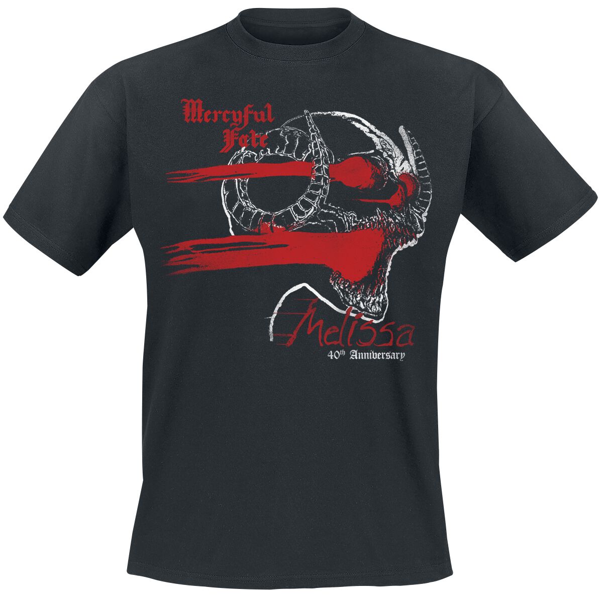 Mercyful Fate T-Shirt - Melissa 40th Anniversary Cross - M bis 3XL - für Männer - Größe L - schwarz  - Lizenziertes Merchandise!