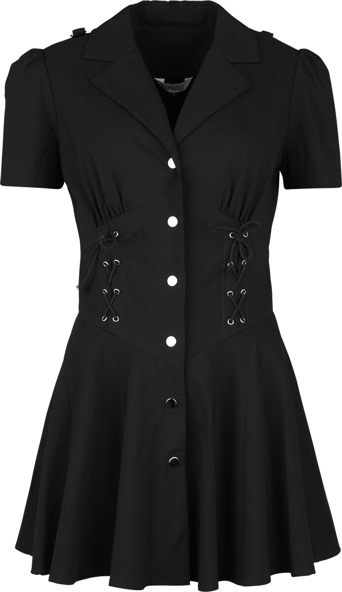 Banned Alternative - Gothic Kurzes Kleid - Dreamscape Laced Dress - XS bis 4XL - für Damen - Größe L - schwarz