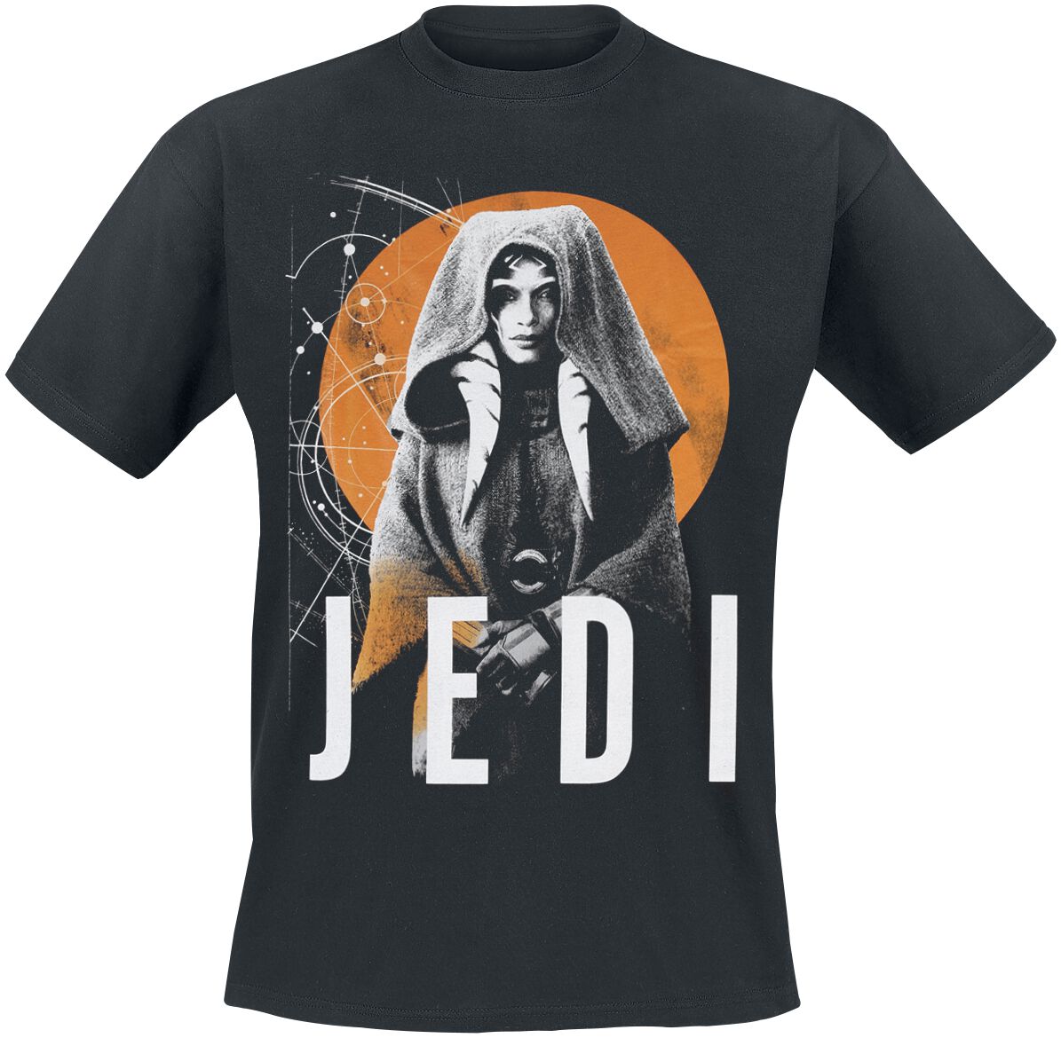 Star Wars - Disney T-Shirt - Ahsoka - Jedi - M bis L - für Männer - Größe L - schwarz  - Lizenzierter Fanartikel