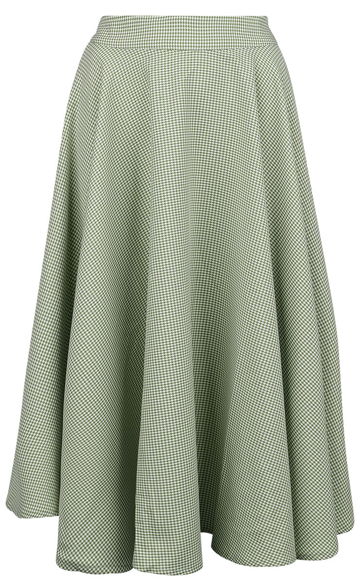 Image of Gonna al ginocchio Rockabilly di Banned Retro - Saling Breeze Swing Skirt - XS a 4XL - Donna - verde