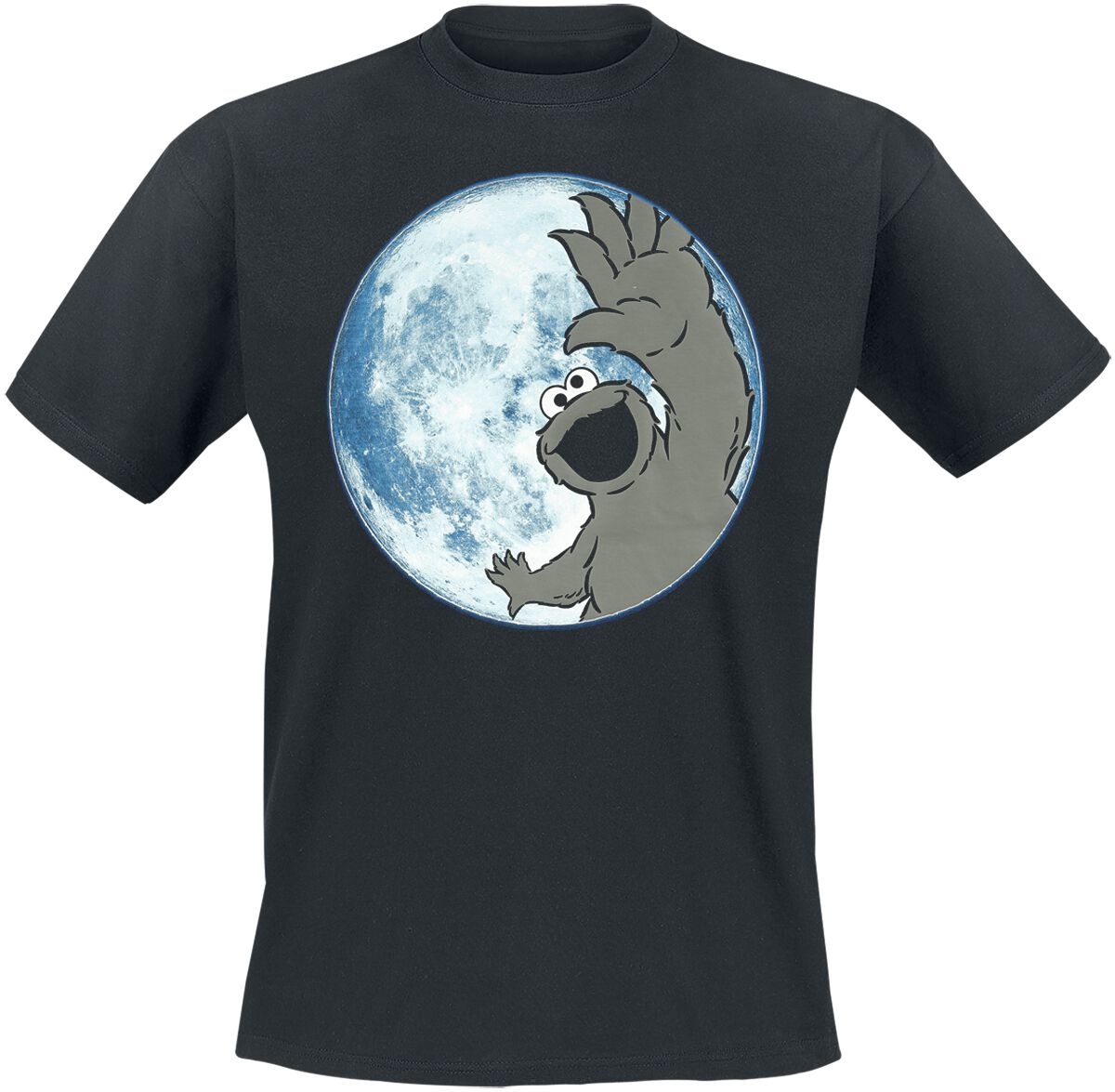Sesamstraße T-Shirt - Moon - Cookie Monster - S bis 3XL - für Männer - Größe XL - schwarz  - EMP exklusives Merchandise!