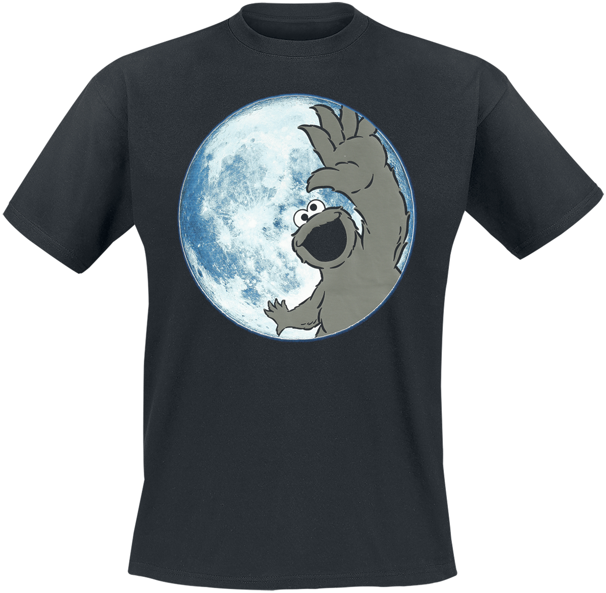 Sesamstraße - Moon - Cookie Monster - T-Shirt - schwarz - EMP Exklusiv!