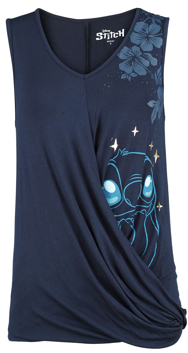 Lilo & Stitch - Disney Top - Stars - S bis XXL - für Damen - Größe L - dunkelblau  - EMP exklusives Merchandise!