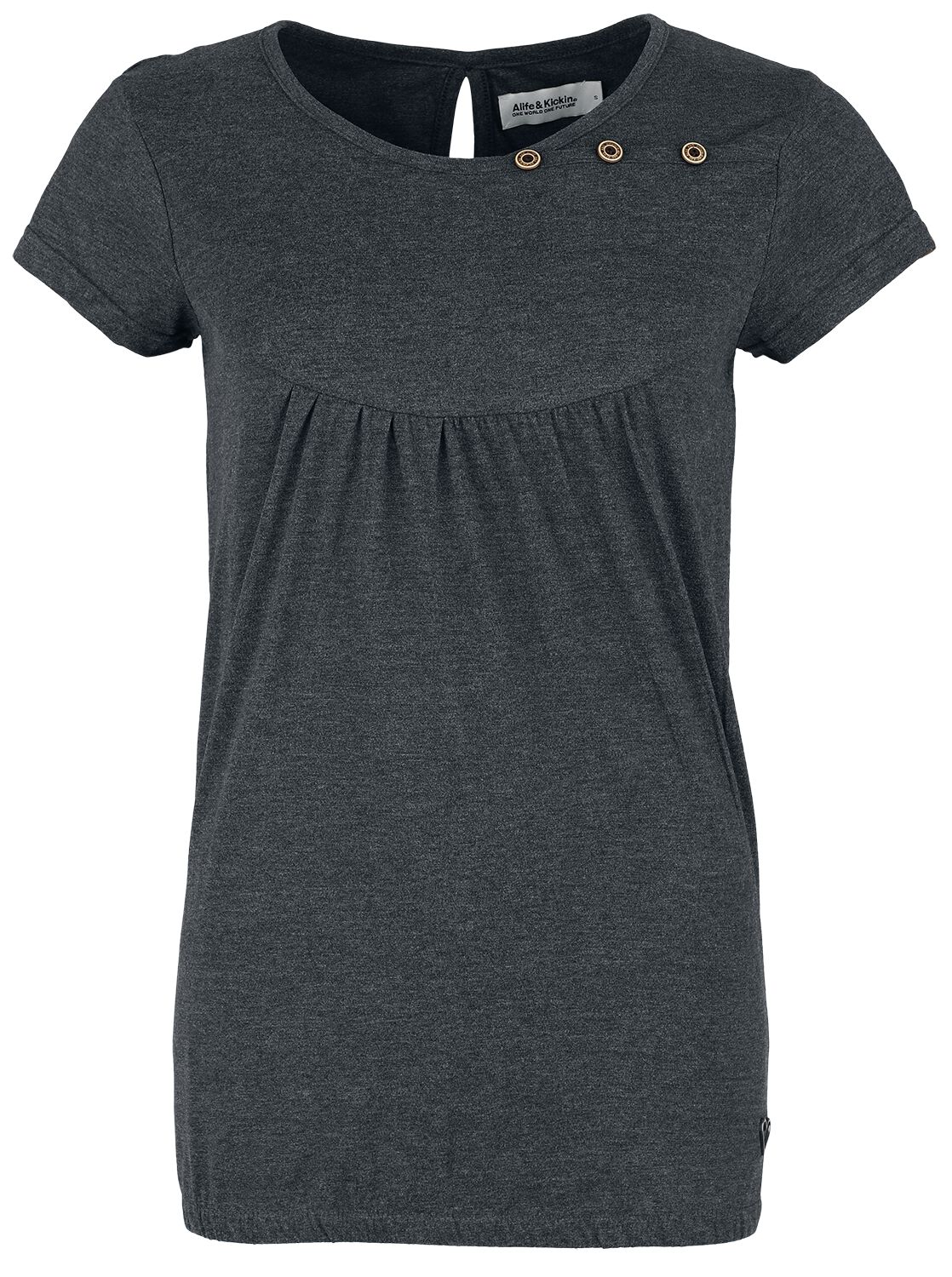 Image of T-Shirt di Alife and Kickin - SummahAK A Shirt - XS a XL - Donna - antracite
