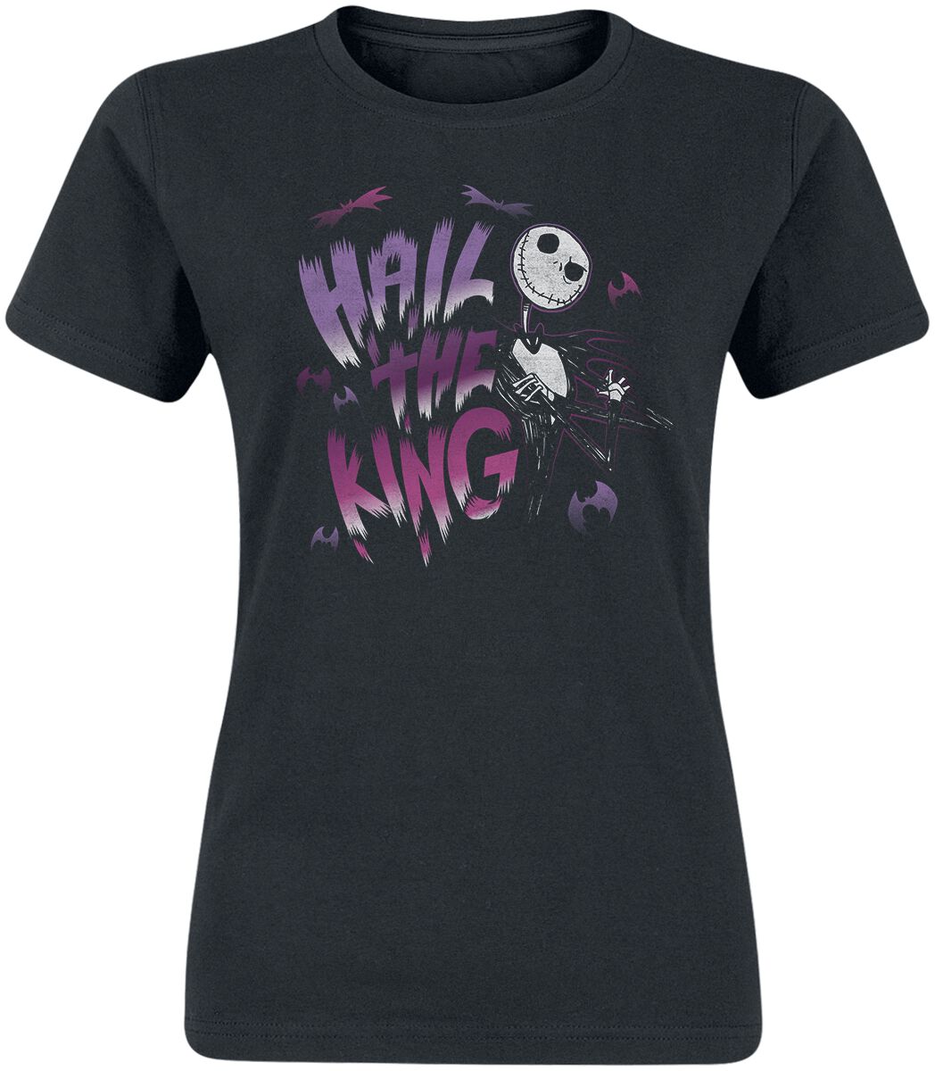 The Nightmare Before Christmas - Disney T-Shirt - Hail The King - S bis XXL - für Damen - Größe XL - schwarz  - Lizenzierter Fanartikel