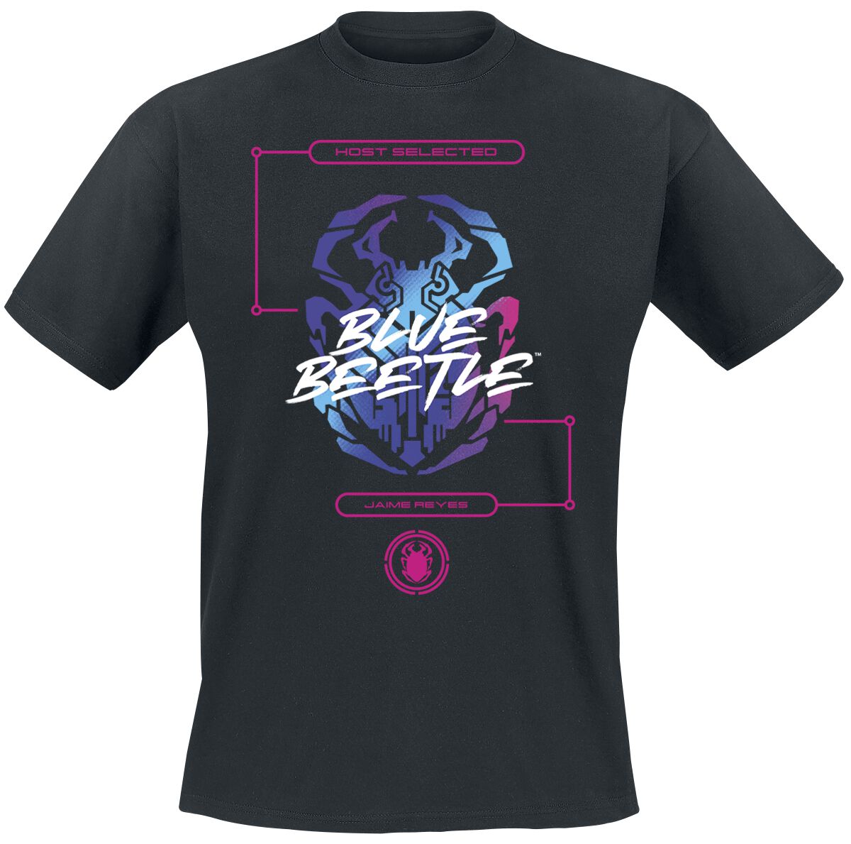 Blue Beetle - DC Comics T-Shirt - Logo - S bis XXL - für Männer - Größe M - schwarz  - Lizenzierter Fanartikel