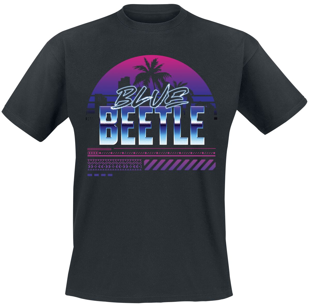 Image of T-Shirt di Blue Beetle - Palm sunset - S a XXL - Uomo - nero