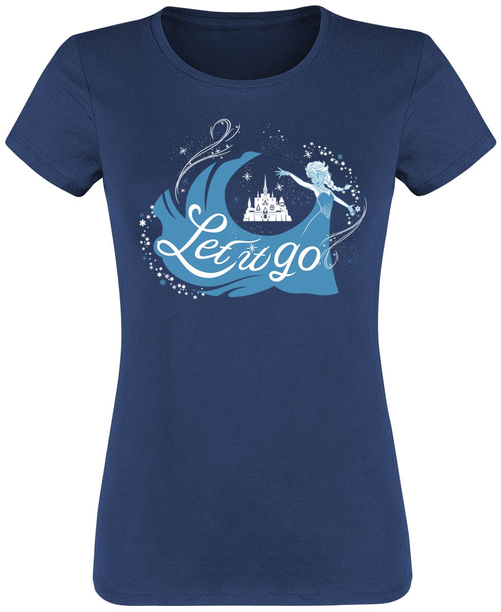 Levně Frozen Elsa - Let It Go Dámské tričko modrá