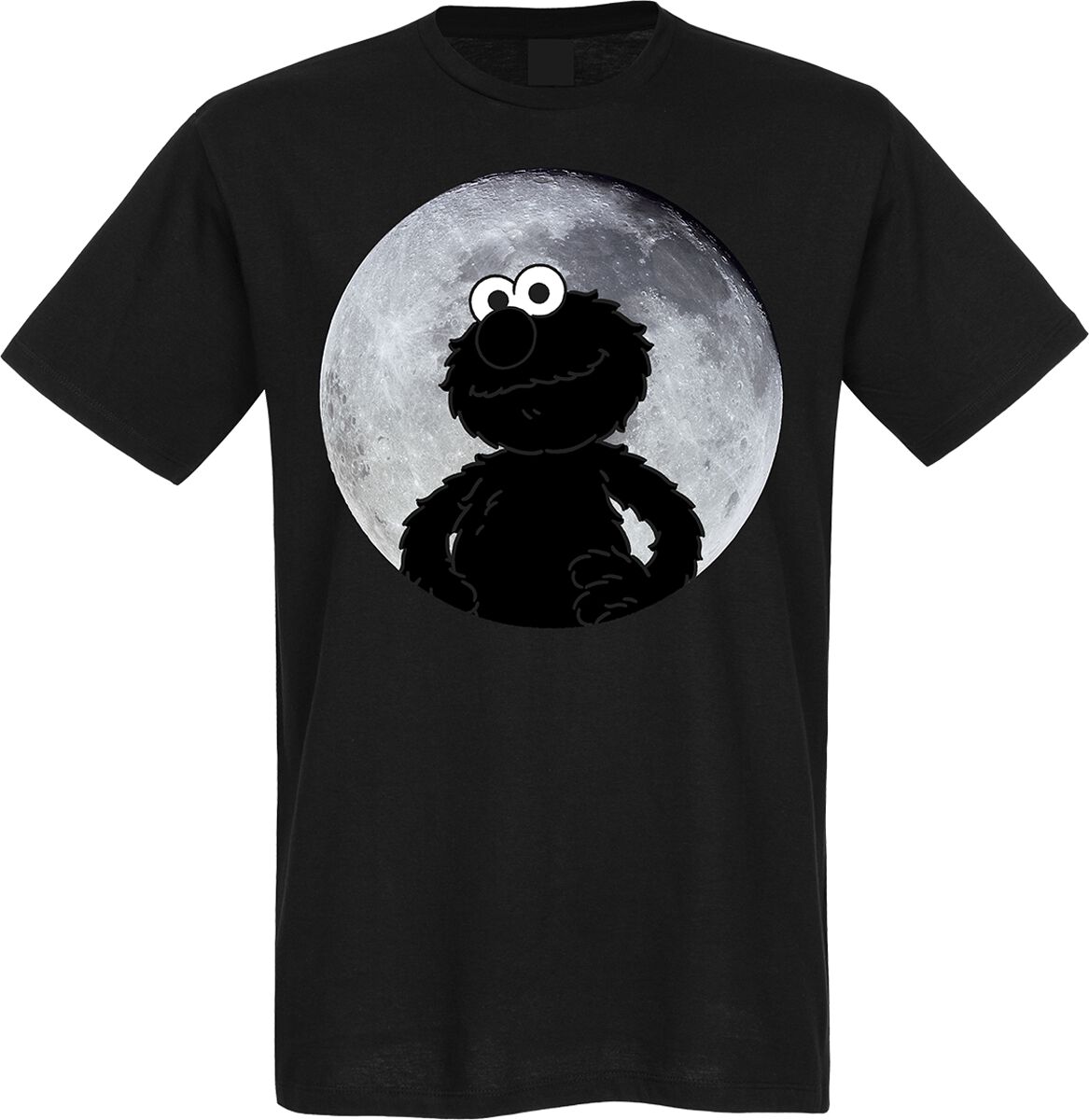 Sesamstraße T-Shirt - Elmo Moonnight - L bis 5XL - für Männer - Größe 5XL - schwarz  - Lizenzierter Fanartikel