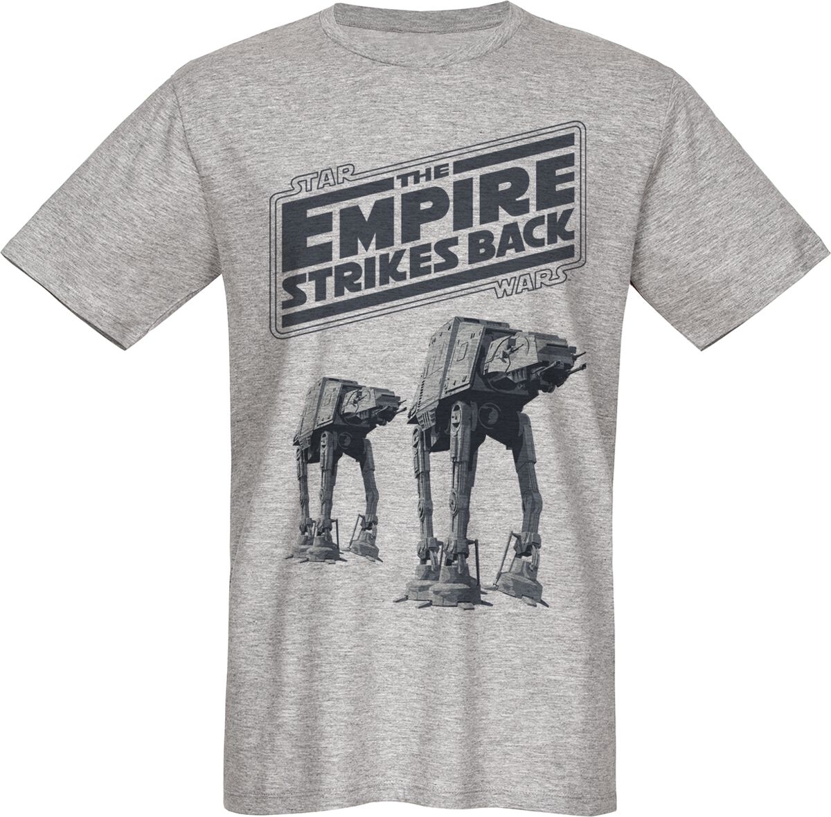 Star Wars - Disney T-Shirt - The Empire Strikes Back - M bis 4XL - für Männer - Größe XL - grau  - Lizenzierter Fanartikel