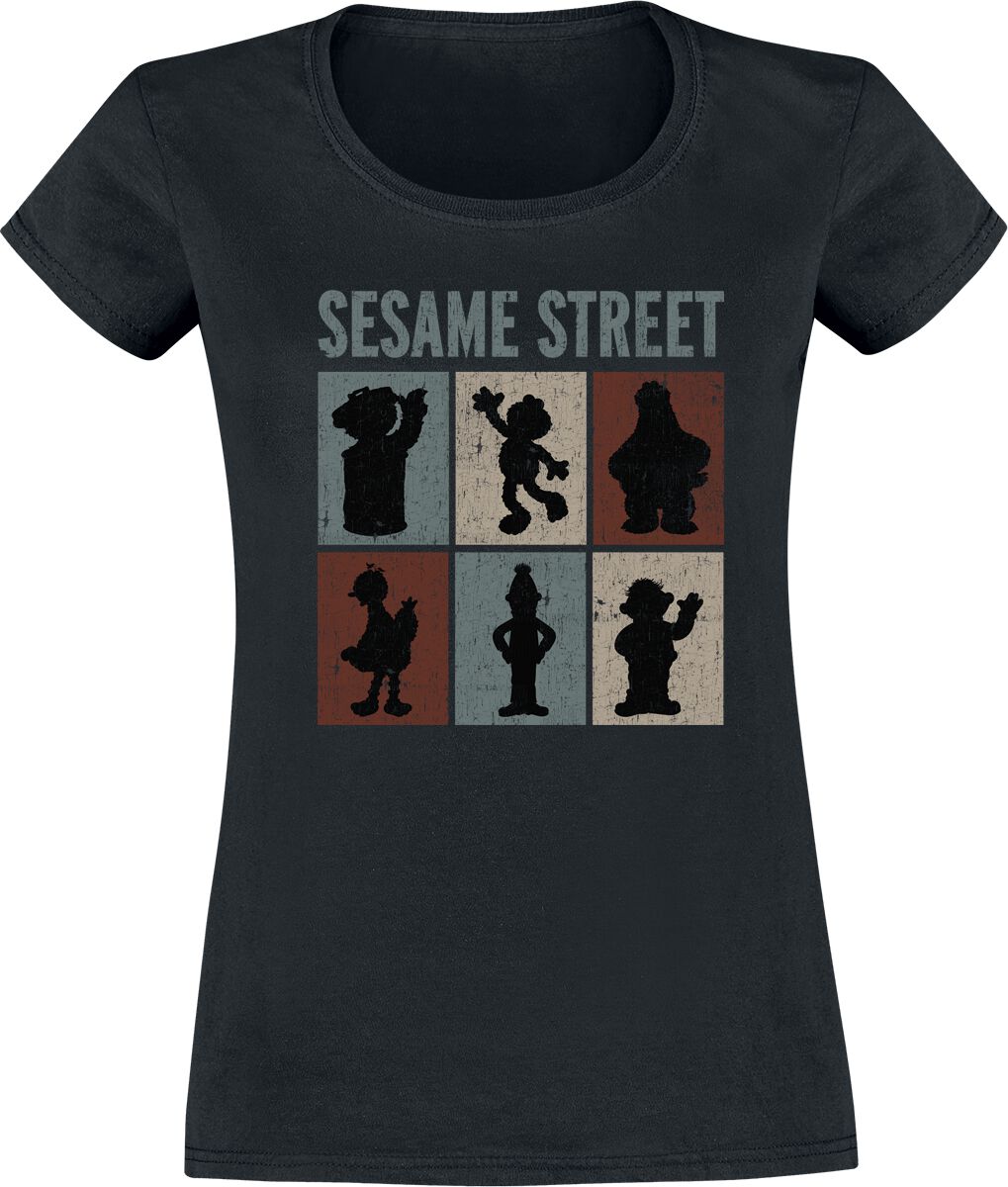 Sesame Street Characters T-Shirt black