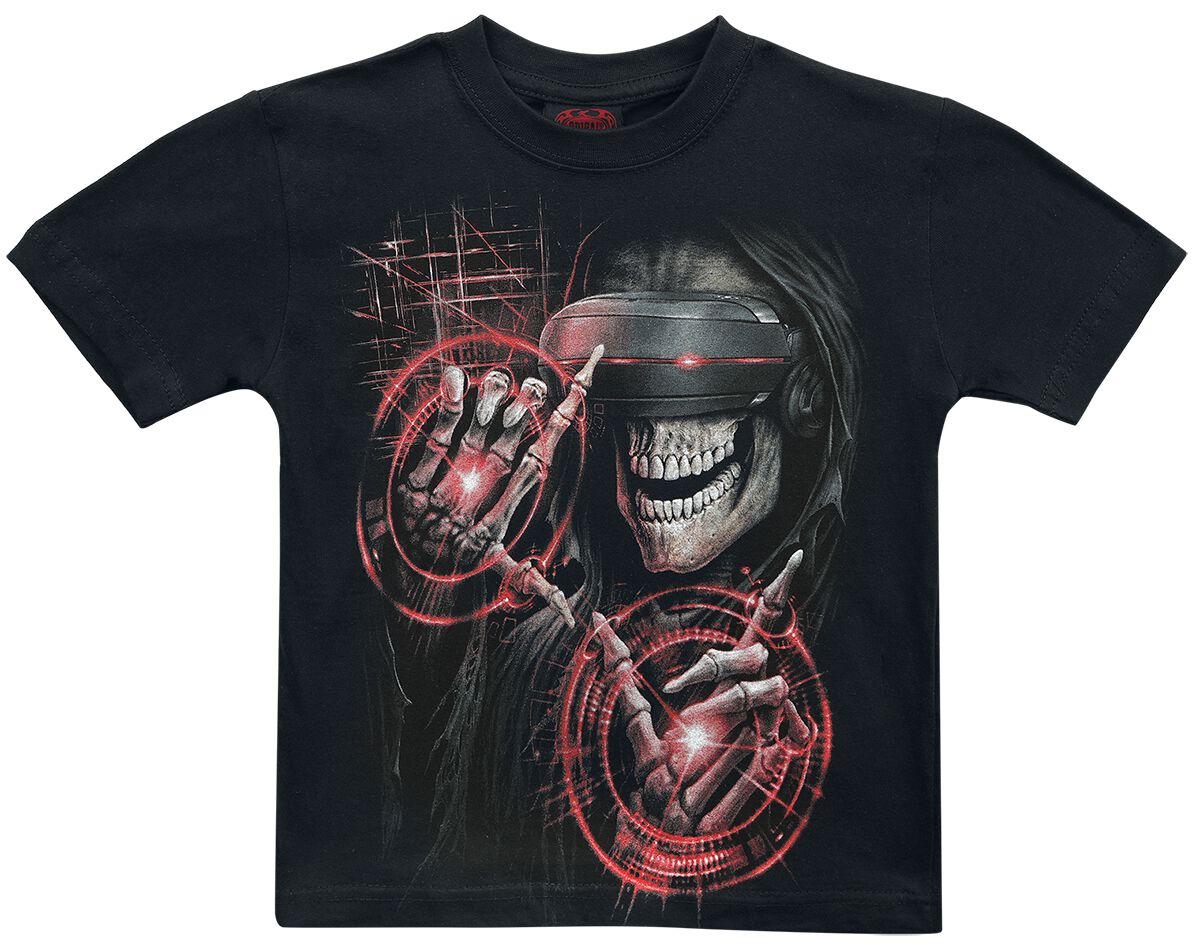 Spiral T-Shirt - Kids - Cyber Death - 116/122 bis 176 - für Jungen - Größe 176 - schwarz
