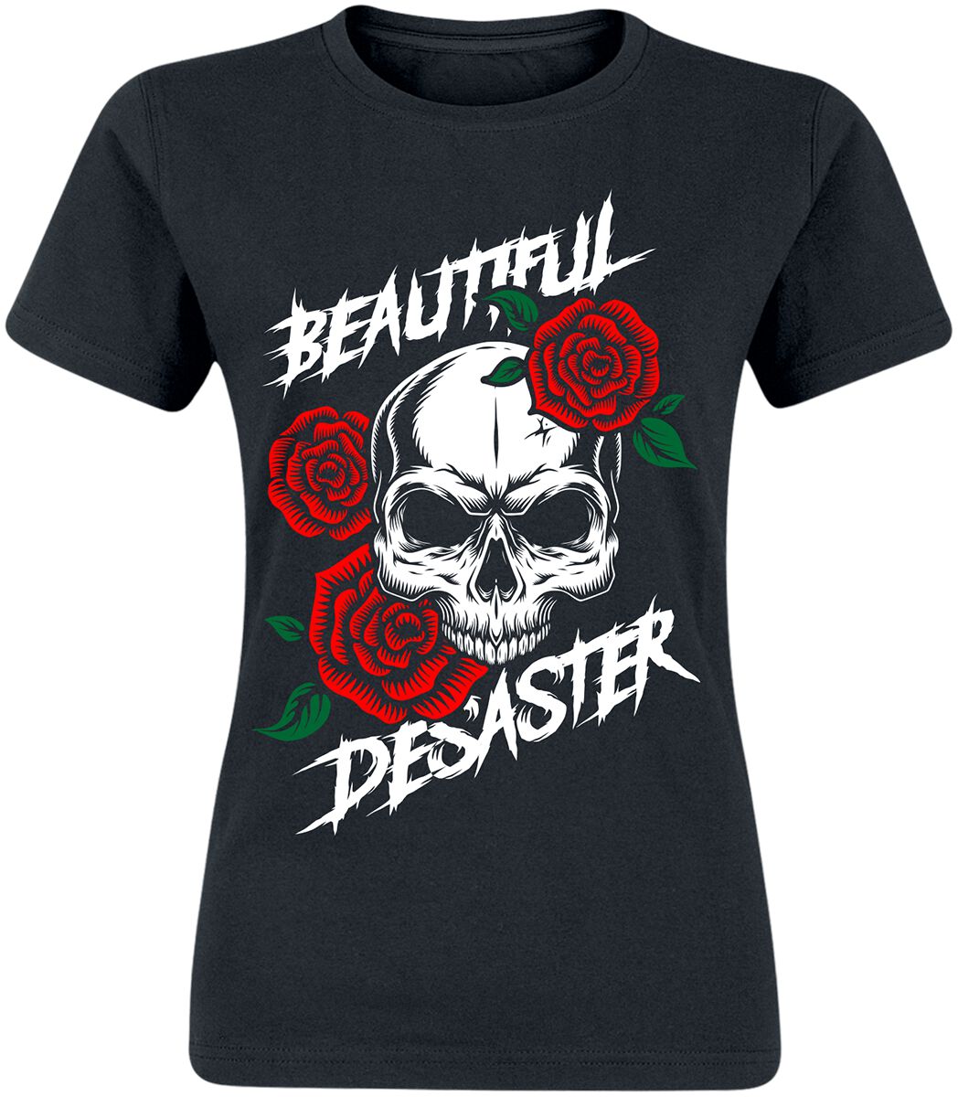 Levně Sprüche Beautiful Desaster Dámské tričko černá
