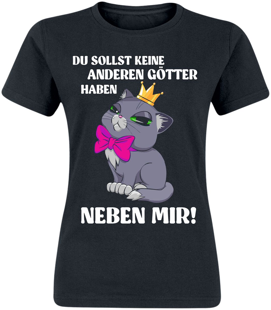 Tierisch T-Shirt – Du sollst keine anderen Götter haben – S bis XXL – für Damen – Größe XXL – schwarz Tierisch T-Shirt – Du sollst keine anderen Götter haben – S bis XXL – für Damen – Größe XXL – schwarz