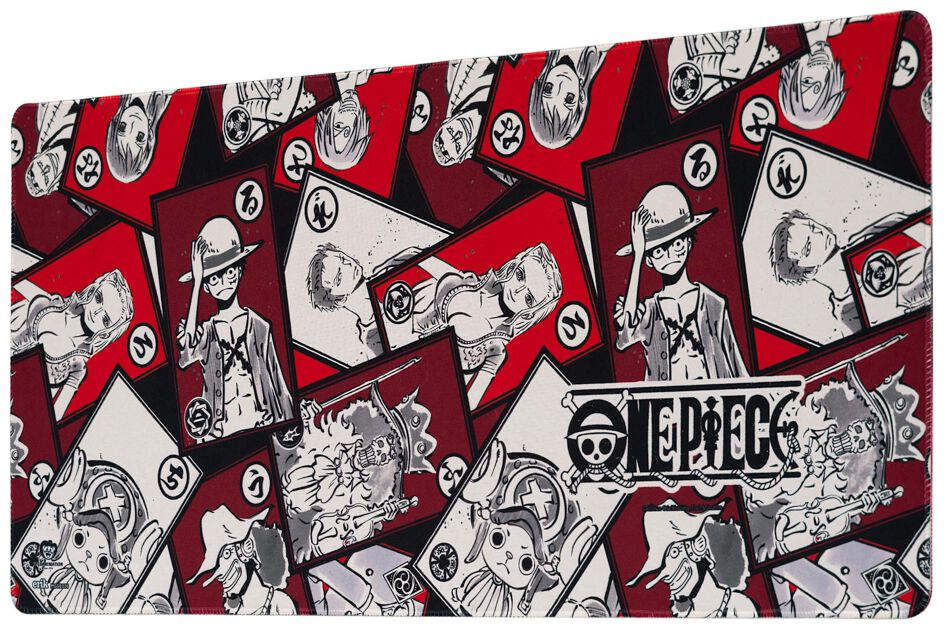 One Piece Characters Schreibtischunterlage rot schwarz weiß
