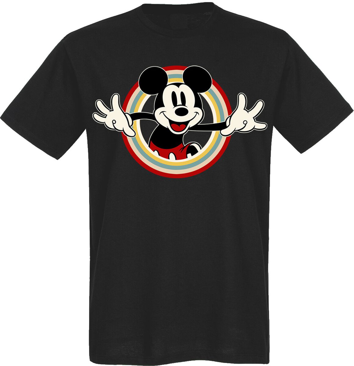 Image of T-Shirt Disney di Minnie & Topolino - Mickey Mouse - Hello - S a XL - Uomo - nero