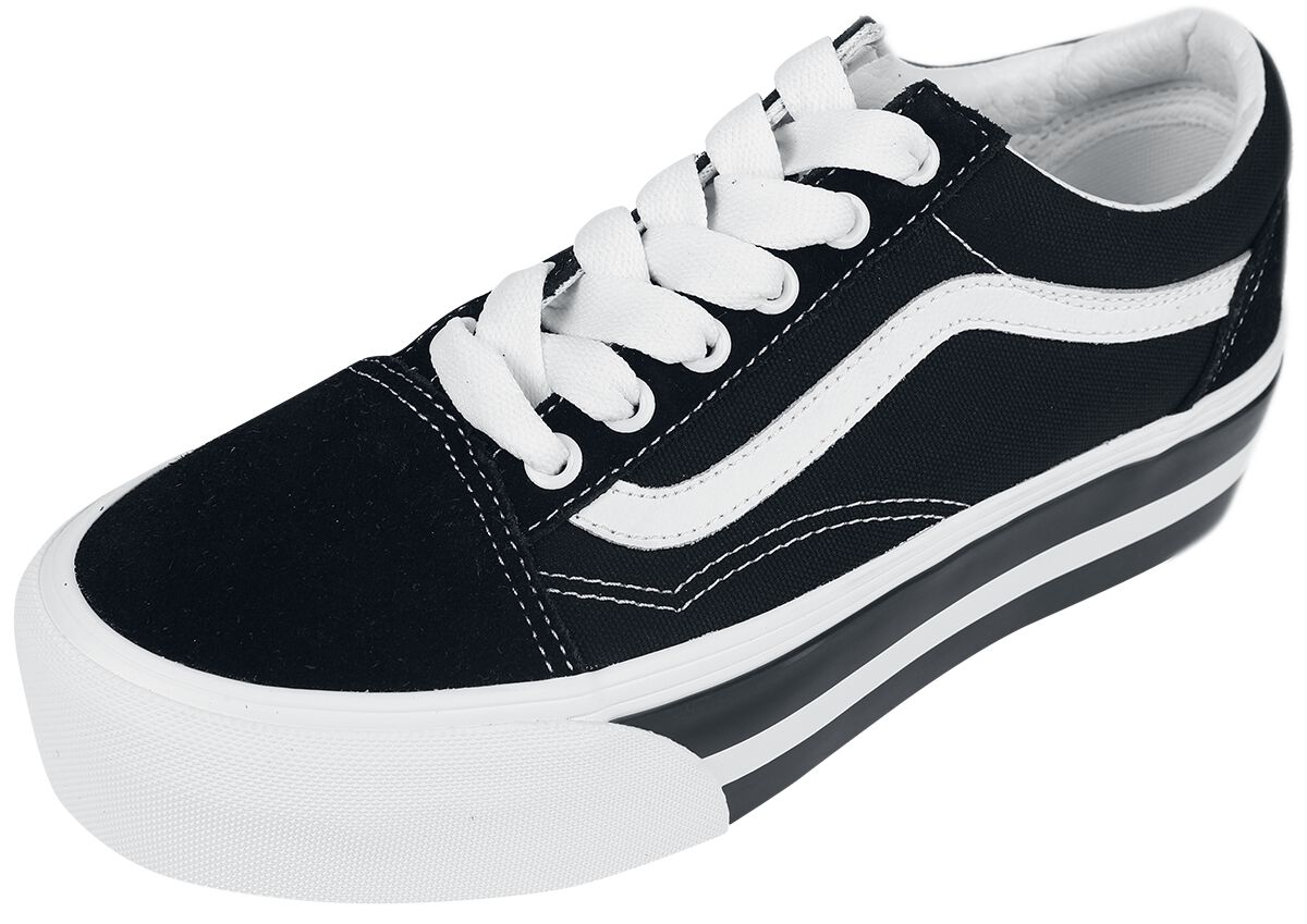 Image of Sneaker di Vans - Old Skool Stackform Smarten Up - EU37 a EU41 - Donna - nero/bianco