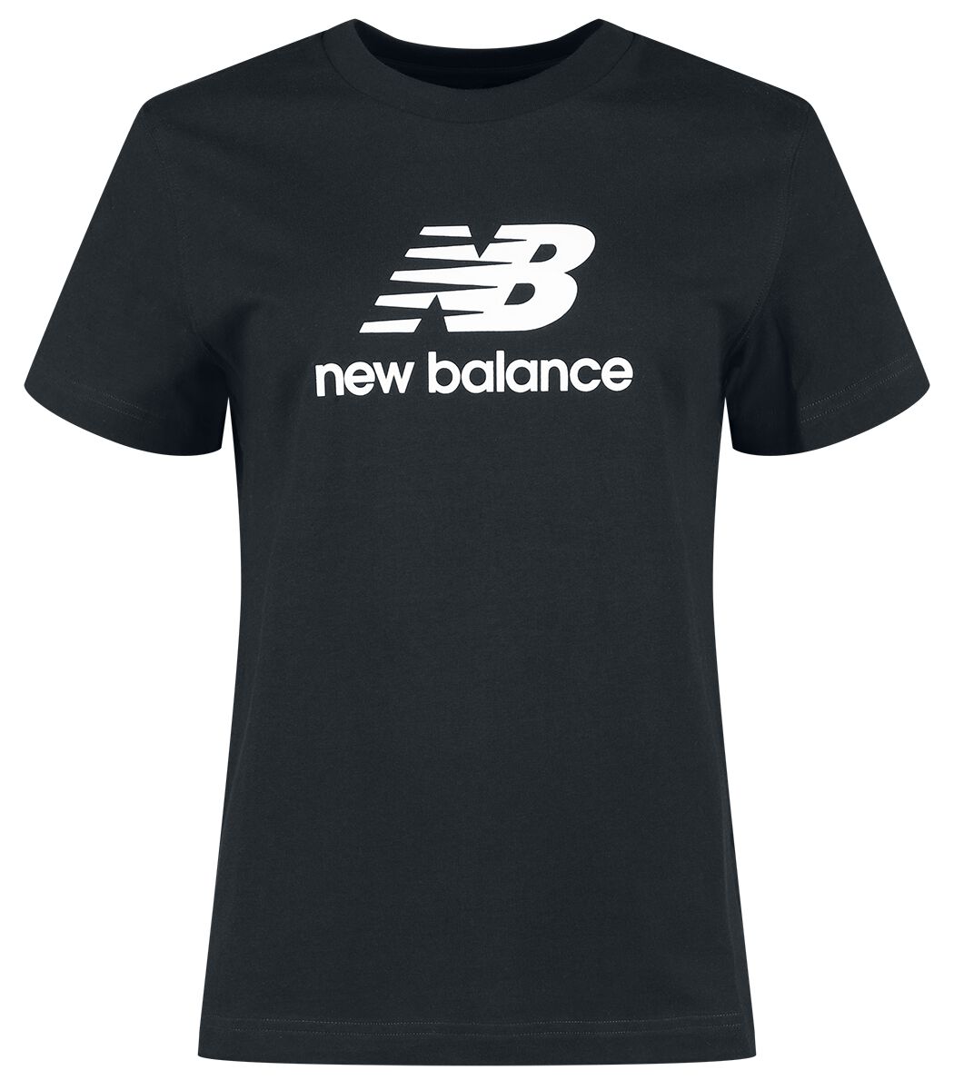 New Balance T-Shirt - Sport Essentials Jersey Stacked Logo T-Shirt - XS bis XL - für Damen - Größe XS - schwarz