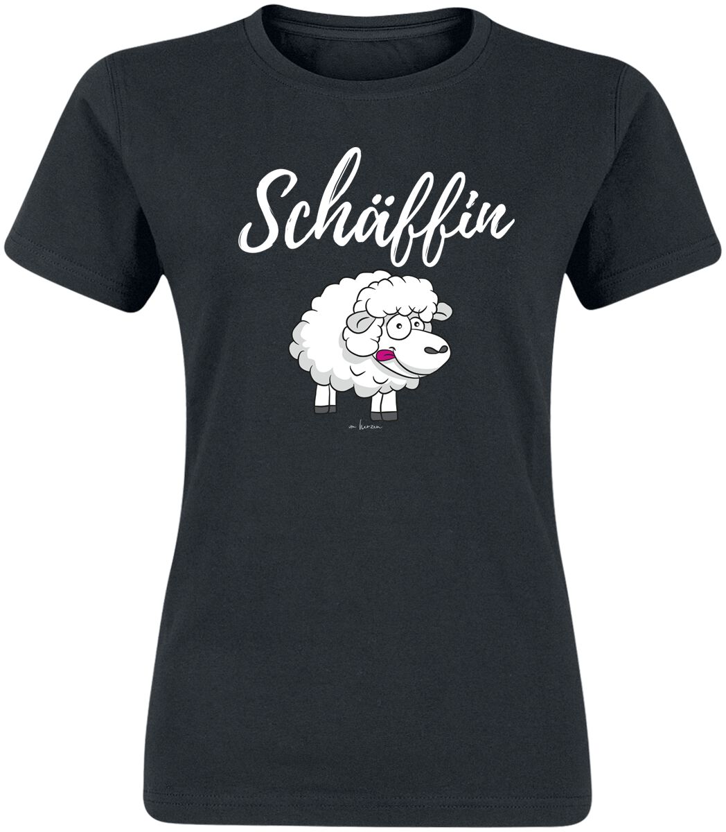 Tierisch T-Shirt - Schäffin - S bis XXL - für Damen - Größe XXL - schwarz