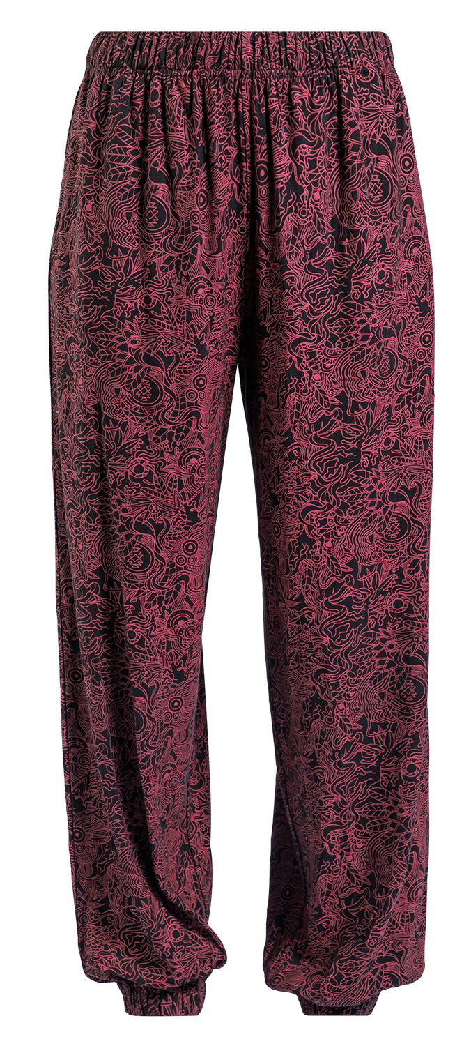 Stoffhose für Damen  schwarz Pants With Alloverprint von RED by EMP