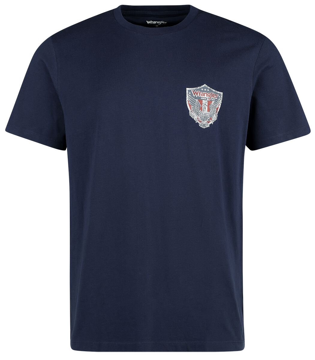 Wrangler T-Shirt - Sign Off Tee Faded Black - M bis XXL - für Männer - Größe XL - schwarz