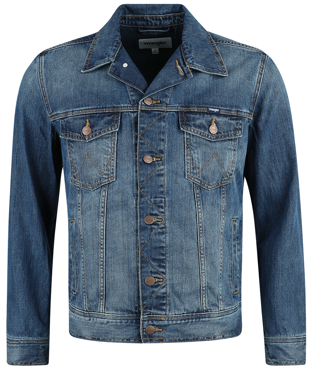 Wrangler - Classic Jacket Mid Stone - Jeansjacke - blau