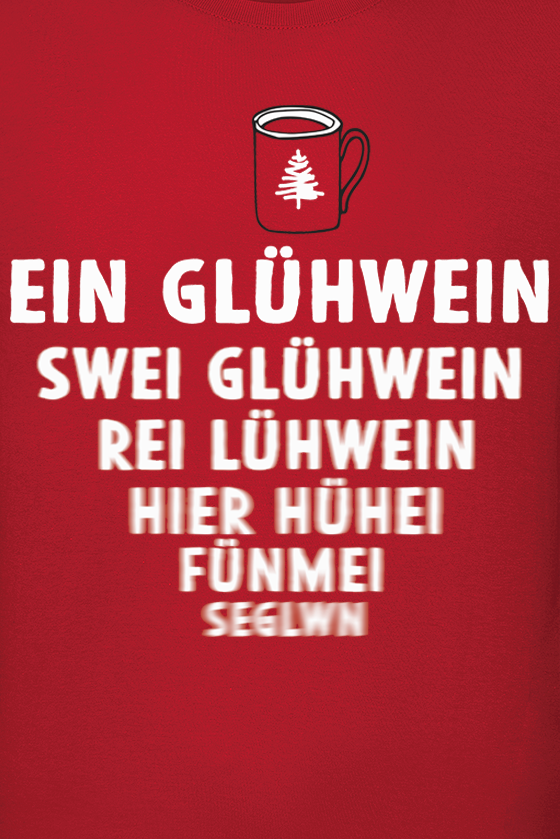 Alkohol & Party T-Shirt - Ein Glühwein - L bis 4XL - für Männer - Größe XXL - rot