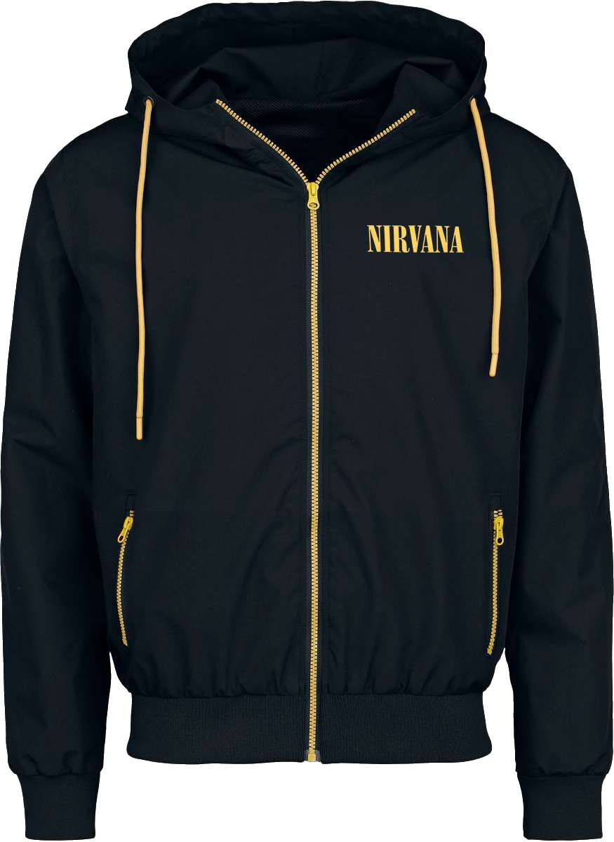 Image of Giacca a vento di Nirvana - Logo - S a 5XL - Uomo - nero