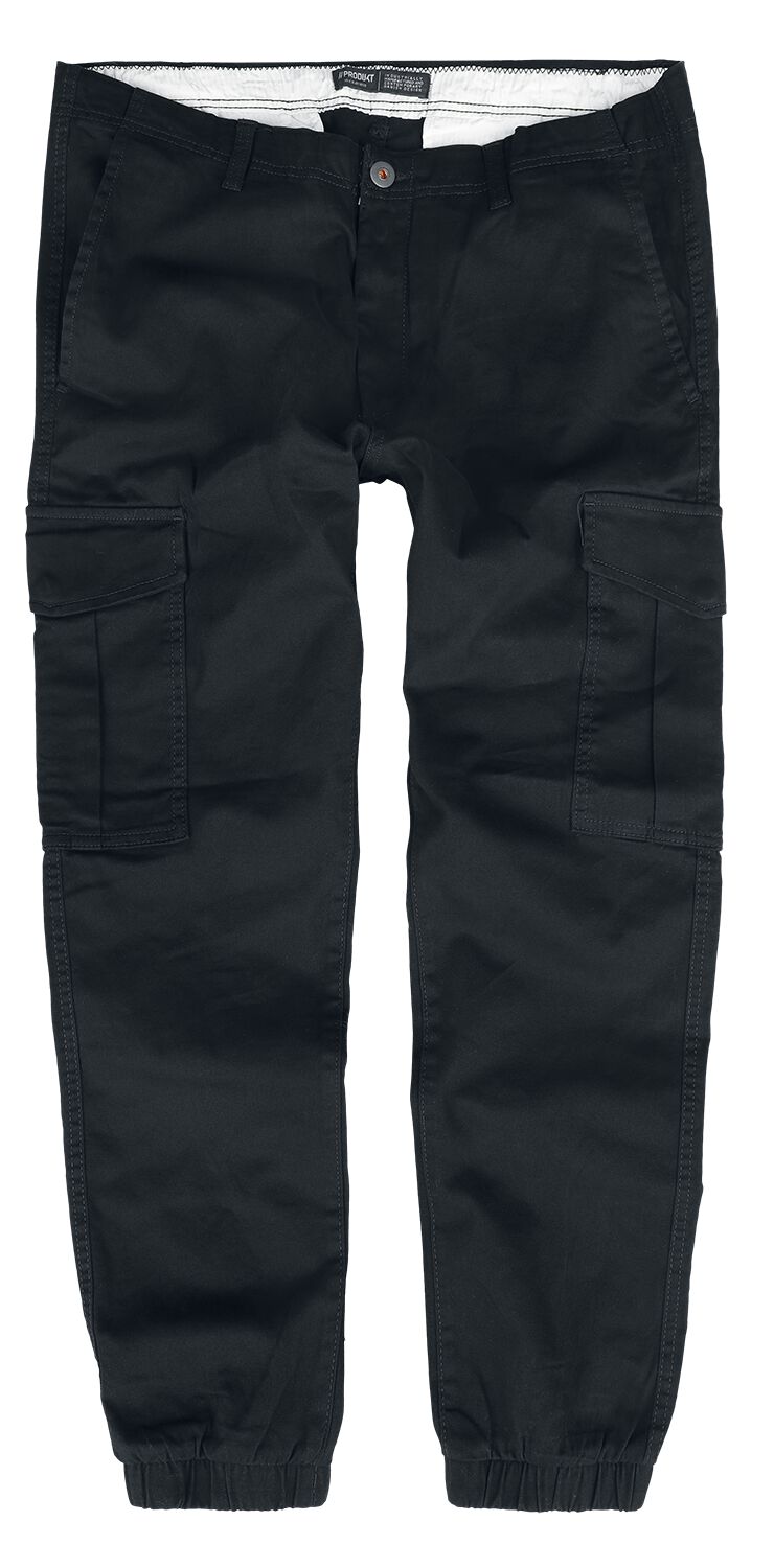 Image of Pantaloni modello cargo di Produkt - PKTAKM Dawson Cuffed Cargo Trousers - W31L32 a W36L34 - Uomo - nero