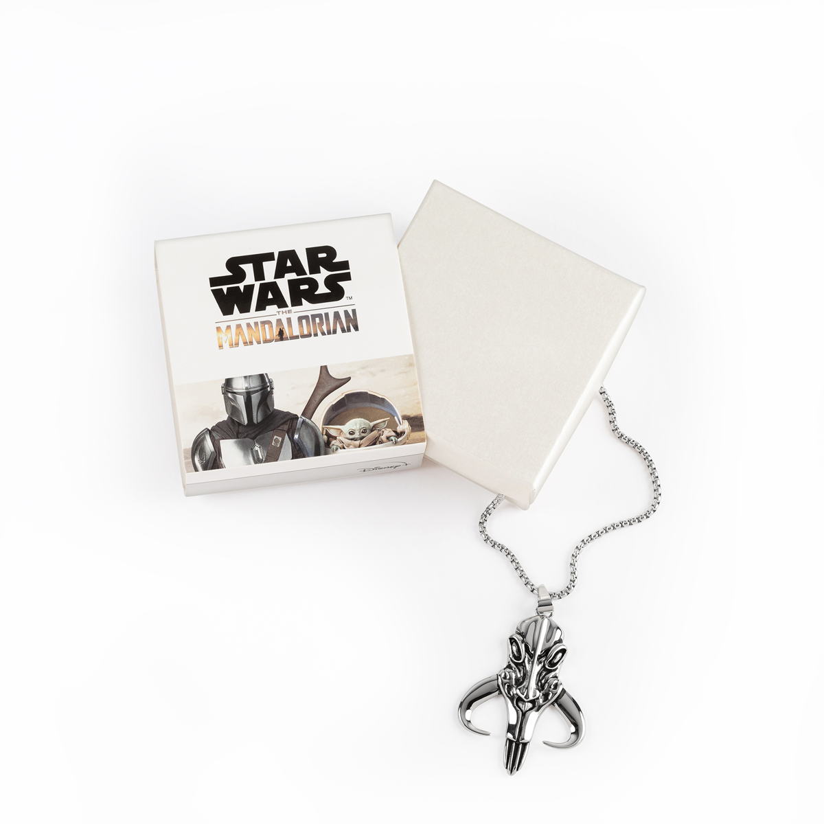 0887746777591 - The Mandalorian - Mythosaur Skull Halskette silberfarben 0887746777591 - The Mandalorian - Mythosaur Skull Halskette silberfarben