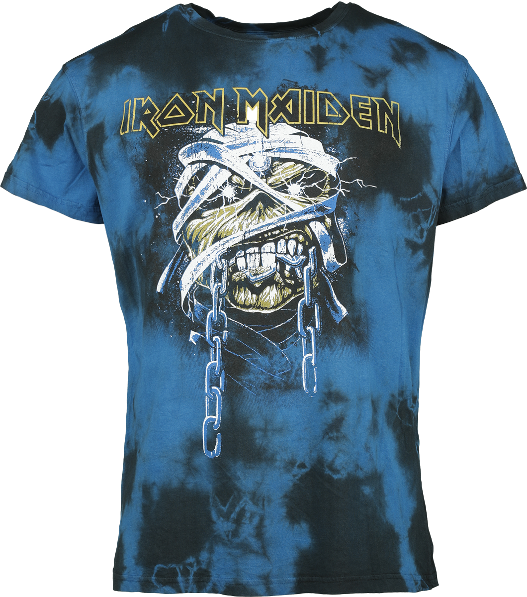 Iron Maiden - Powerslave - Mummy Head - T-Shirt - schwarz| blau
