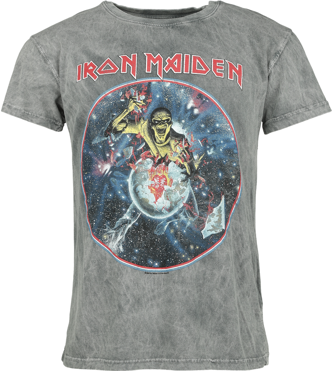 Iron Maiden - The Beast On The Run - World Peace Tour `83 - T-Shirt - grau