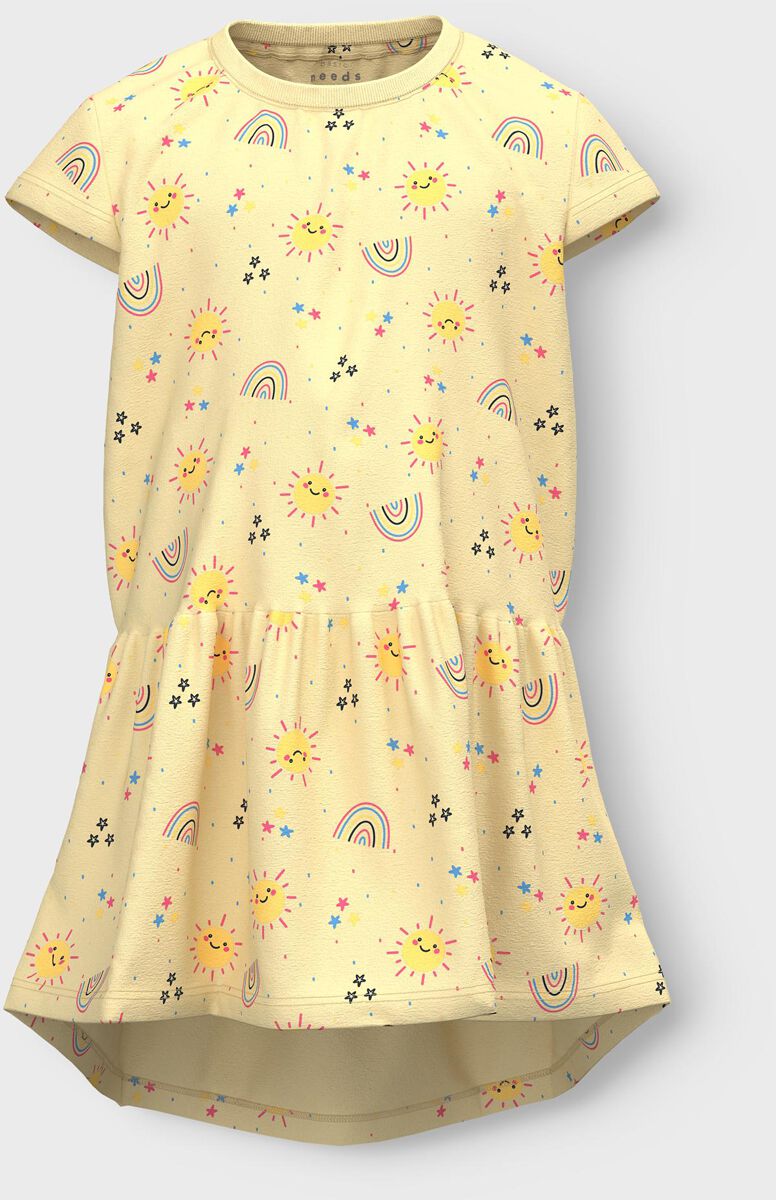 Levně name it NMFVigga Capsl Sunshine detské šaty žlutá